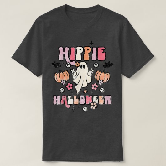 Hippie Halloween Ghost 60s 70s Costume Groovy Spoo Tシャツ (デザイン正面)