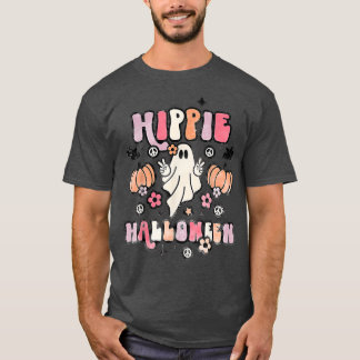 Hippie Halloween Ghost 60s 70s Costume Groovy Spoo Tシャツ
