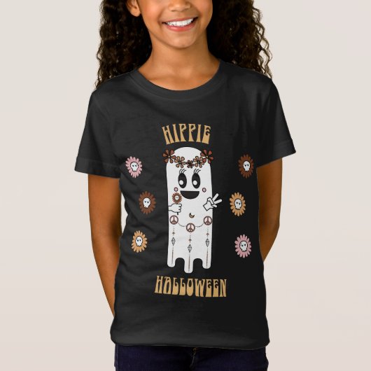 Hippie Halloween Ghost Kids' Tシャツ (正面)