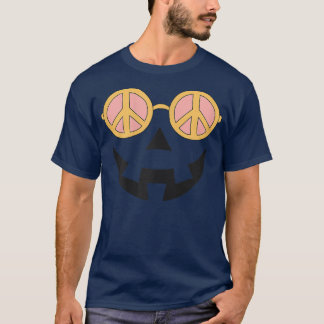 Hippie Halloween Pumpkin Peace Sign Sunglasses for Tシャツ
