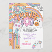 Hippie Halloween Thank You Card 招待状 (正面/裏面)