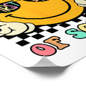 Hippie Happy First Day Of School For Teacher Kids  ポスター (角)