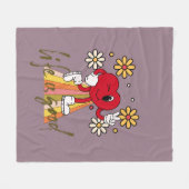 Hippie Hearthデザインとライフは良いメッセージである フリースブランケット (正面(横))