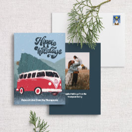 Hippie Holidays Retro Bus Holiday Card シーズンカード