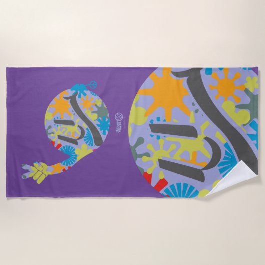 HIPPIE ICON BY MASANSER ビーチタオル (正面)