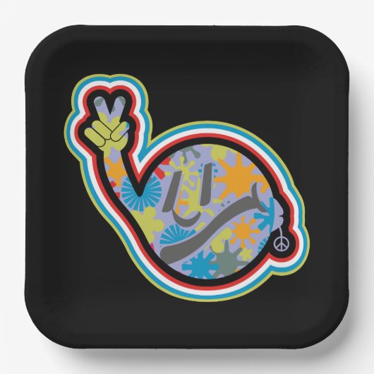 HIPPIE ICON lines ver 2023 BY MASANSER ペーパープレート (正面)