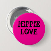 hippie love 缶バッジ (正面&裏面)