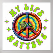 Hippie Love Peace Life Matters Custom ポスター (正面)