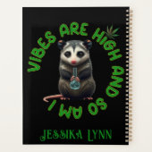Hippie Opossum Stoned Vibes Funny Humor Custom プランナー手帳 (裏面)