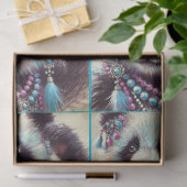 Hippie Panda Bear Chalk-Pastel Decoupage  薄葉紙 (ギフト)