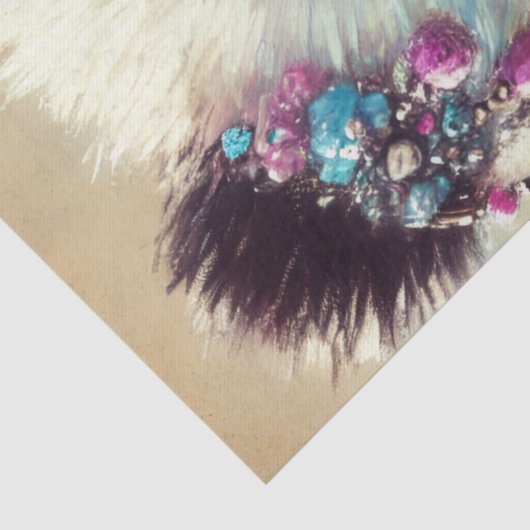 Hippie Panda Bear Chalk-Pastel Decoupage  薄葉紙 (詳細)