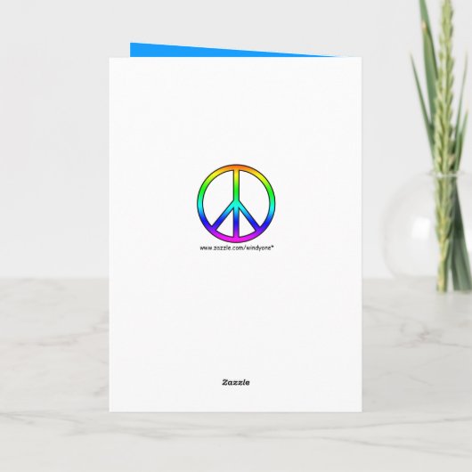 Hippie Peace Greeting Card カード (裏面)