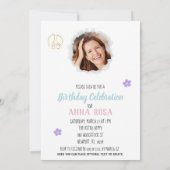 * Hippie Peace & Love Campingグリッター誕生日 招待状 (裏面)