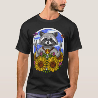 Hippie Raccoon Tシャツ