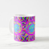 Hippie Retro chill out absract art コーヒーマグカップ (正面左)