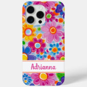 Hippie Retro Groovy Floral Personalized Case-Mate iPhoneケース (裏面)