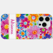 Hippie Retro Groovy Floral Personalized Case-Mate iPhoneケース (裏面 (横))