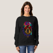 Hippie Rottweiler Tie Dye Peace Sign Psychedelic D スウェットシャツ (正面フル)