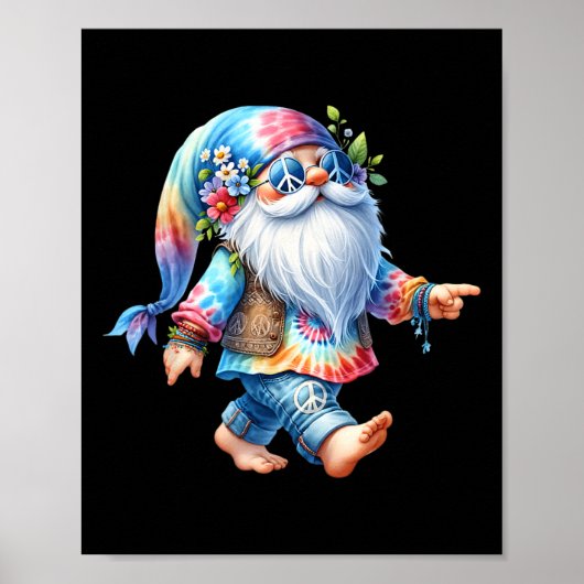 Hippie Santa Graphic For Women Men Kids Christmas  ポスター (正面)