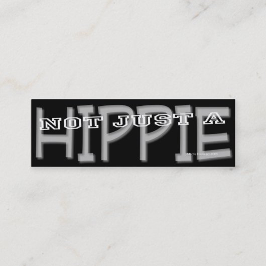 Hippie - Social Mediaパーソナルカード スキニー名刺 (正面)