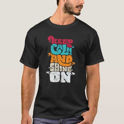 Hippie Soul Calm Shine On Peace Sign Love 60 Tシャツ (正面)