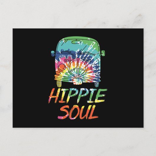 Hippie Soul Microbus Van Hippie Lifestyle Hippie 案内ポストカード (正面)