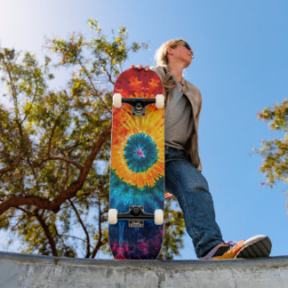 Hippie Tie Dye skateboard to ride in the clouds スケートボード