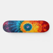 Hippie Tie Dye skateboard to ride in the clouds スケートボード (横)