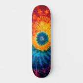 Hippie Tie Dye skateboard to ride in the clouds スケートボード (正面)