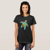 Hippie Turtle Earth Day Save Planet Ocean Environm Tシャツ (正面フル)