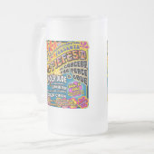 Hippiefestコンサートポスター フロストグラスビールジョッキ (正面左)