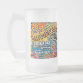 Hippiefestコンサートポスター フロストグラスビールジョッキ (左)