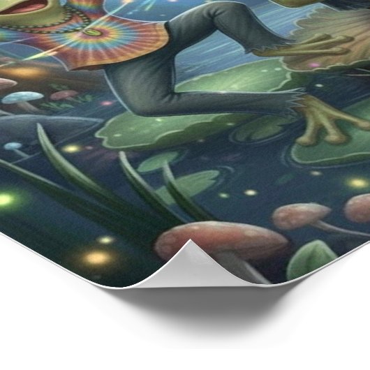 HippieFrogMusician2 ポスター (角)