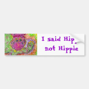Hippiepotamosのヒッピーのカバ バンパーステッカー