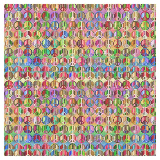 hippigroovyThunder_Cove平和シンボル ファブリック (クローズアップ)
