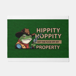 Hippity Hoppity Doormat – Funny Welcome Mat ドアマット