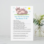 Hippoどのように良い知っている赤ちゃんシャワーゲーム (スタンド正面)