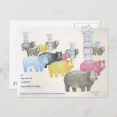 Hippoに似たものはない ポストカード (正面/裏面)