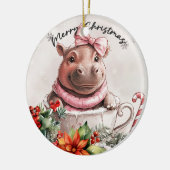 Hippoクリスマスをテーマにした セラミックオーナメント (左)