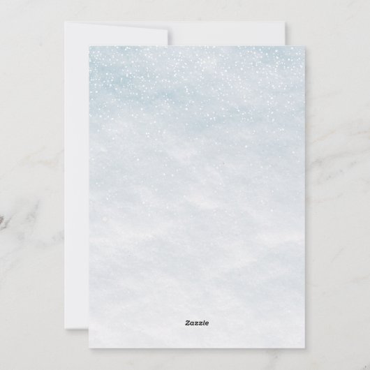 HIPPOメリーおもしろいクリスマスツリー雪ホリデーパーティー シーズンカード (裏面)