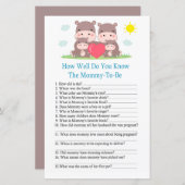 Hippo家族赤ちゃんシャワーゲームをどれだけ知っているか (正面/裏面)