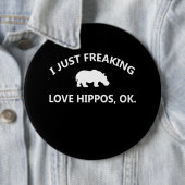 Hippo恋人ギフト|私は単にHippo愛Ok 缶バッジ (インサイチュ)