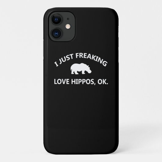 Hippo恋人ギフト|私は単にHippo愛Ok Case-Mate iPhoneケース (裏面)