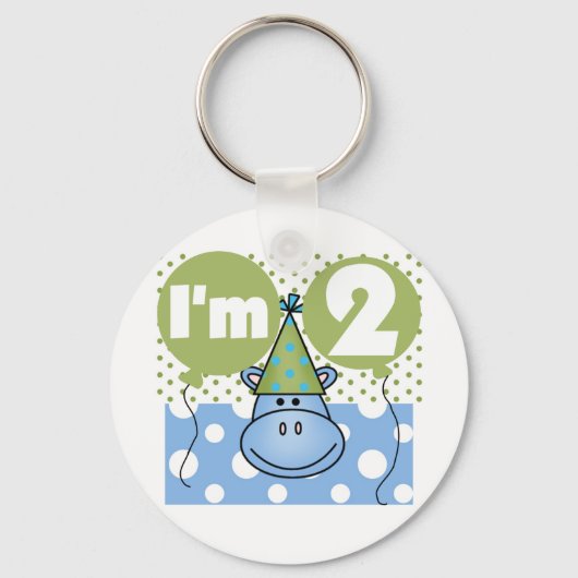 Hippo誕生日Tシャツとギフト キーホルダー (正面)