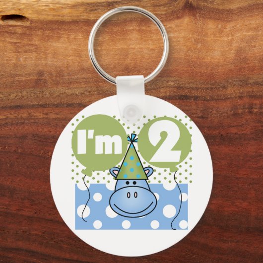 Hippo誕生日Tシャツとギフト キーホルダー (正面)