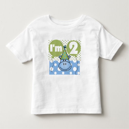 Hippo誕生日Tシャツとギフト トドラーTシャツ (正面)