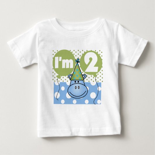 Hippo誕生日Tシャツとギフト ベビーTシャツ (正面)