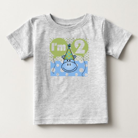 Hippo誕生日Tシャツとギフト ベビーTシャツ (正面)