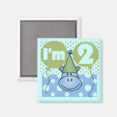 Hippo誕生日Tシャツとギフト マグネット (正面/裏面)