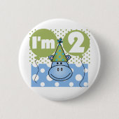 Hippo誕生日Tシャツとギフト 缶バッジ (正面)